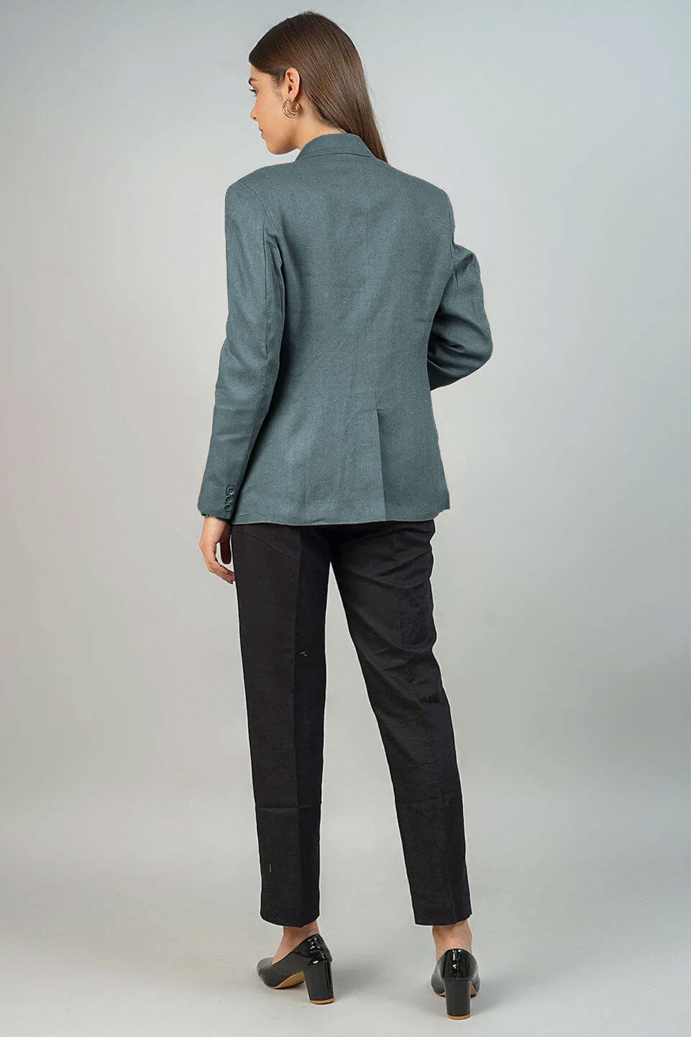Linen Cotton Grey Blazer