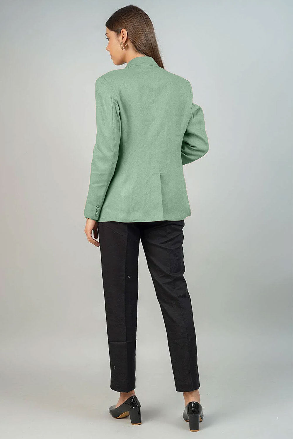 Linen Cotton Green Blazer