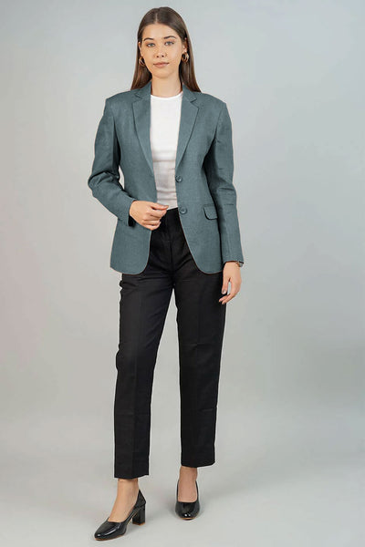 Linen Cotton Grey Blazer
