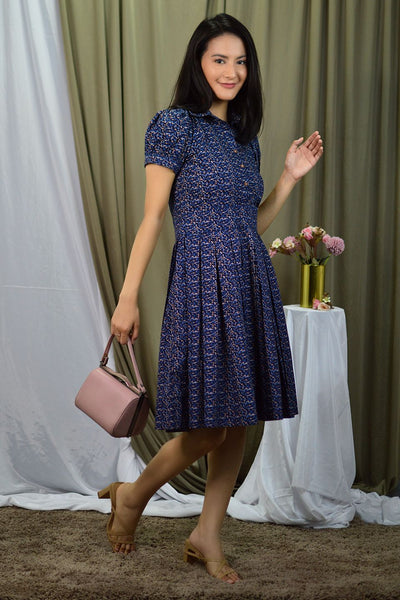 100% Cotton Mini Blue Dress