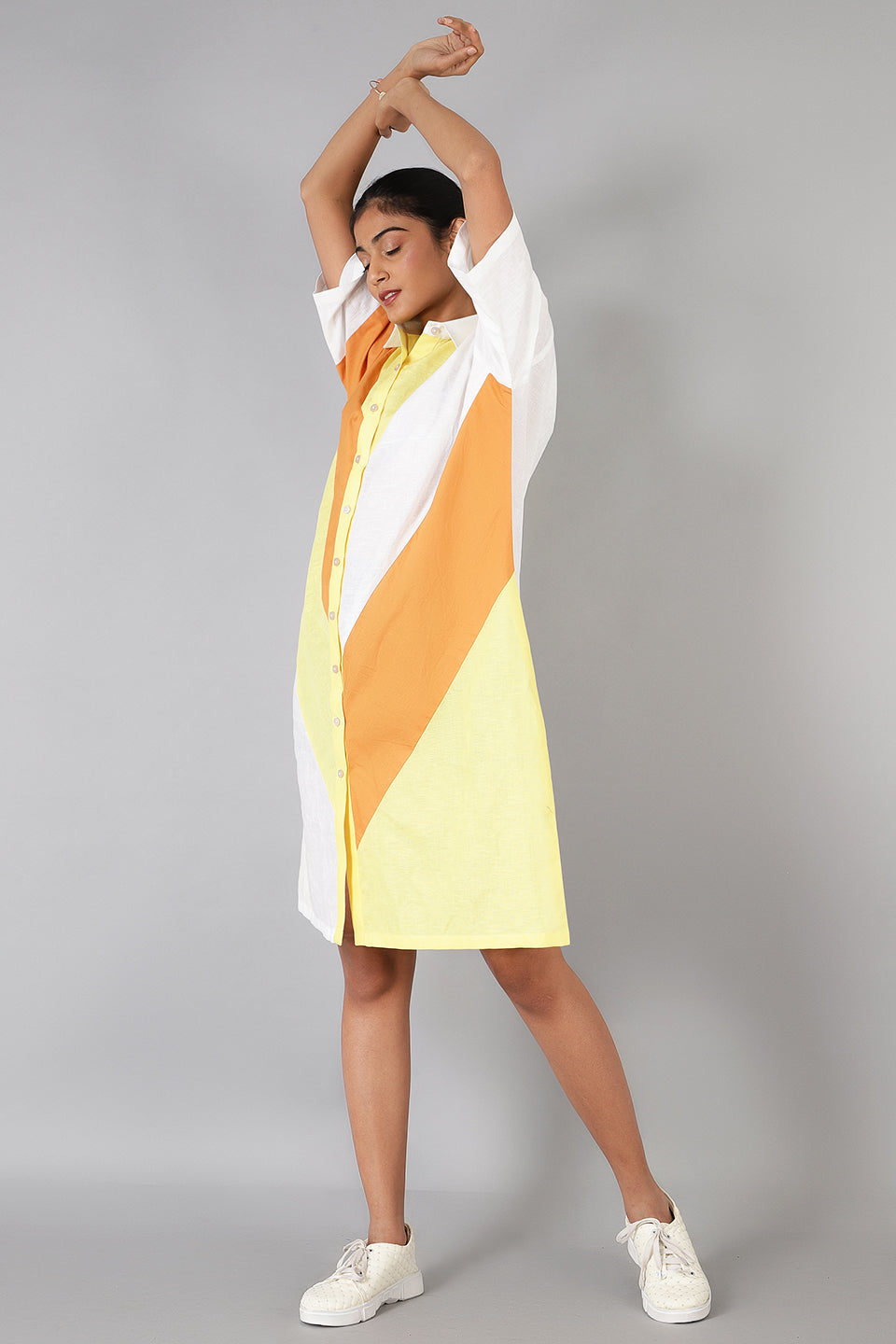 Cotton Linen Multicolored Dress