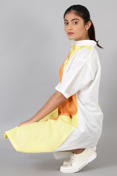 Cotton Linen Multicolored Dress