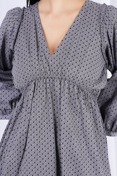 100% Cotton Mini Grey Dress