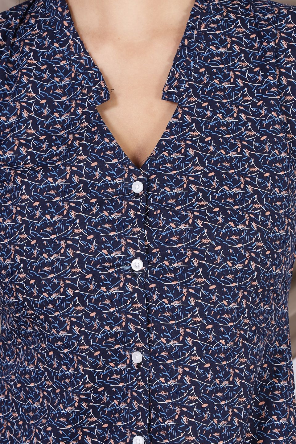 100% Cotton Midi Blue Dress