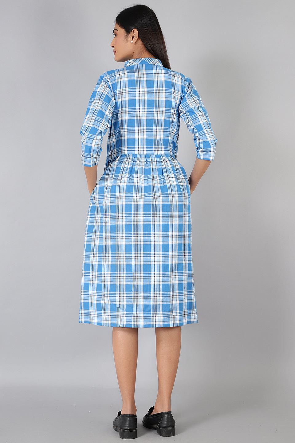 100% Cotton Blue Dress