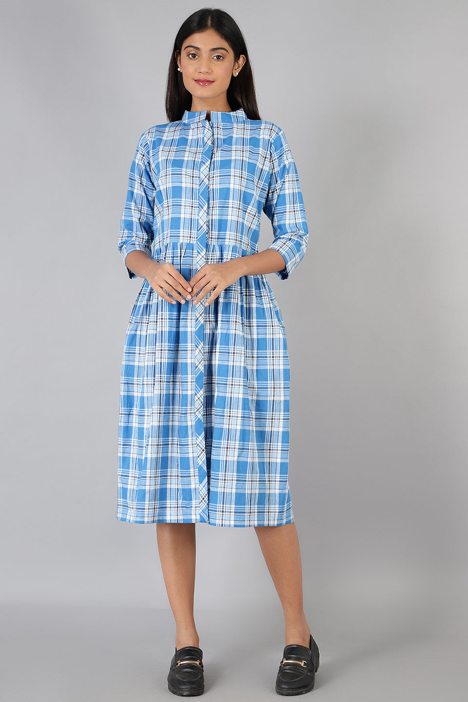 100% Cotton Blue Dress