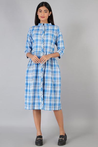 100% Cotton Blue Dress