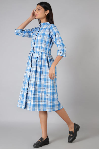 100% Cotton Blue Dress