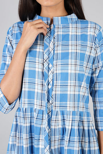100% Cotton Blue Dress