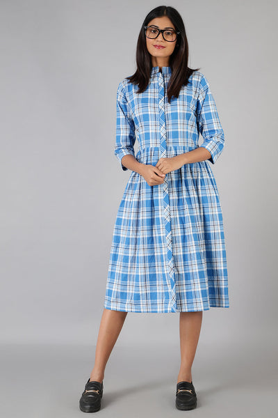 100% Cotton Blue Dress