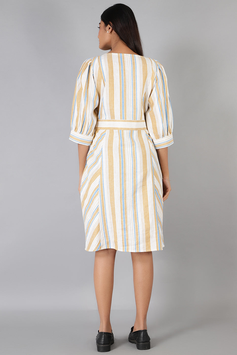 Cotton Linen Multicolored Dress