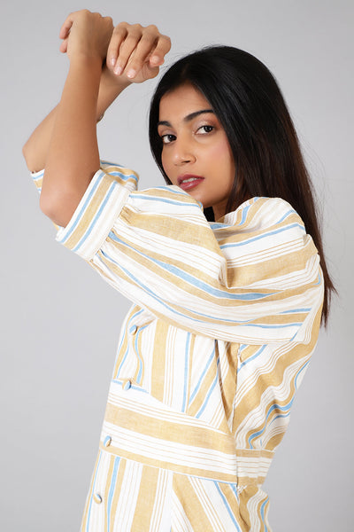 Cotton Linen Multicolored Dress