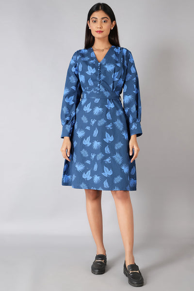 100% Cotton Blue Dress