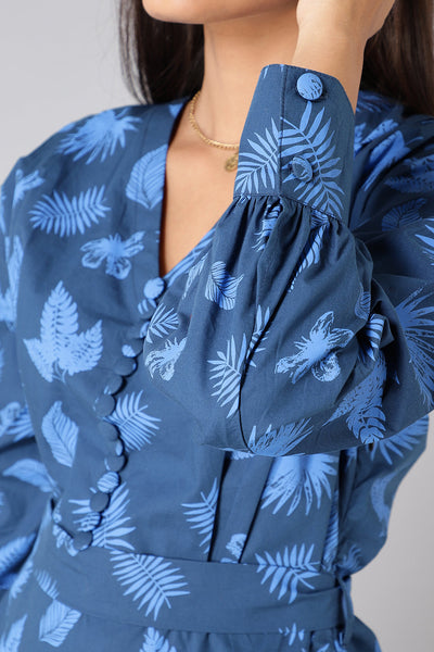 100% Cotton Blue Dress