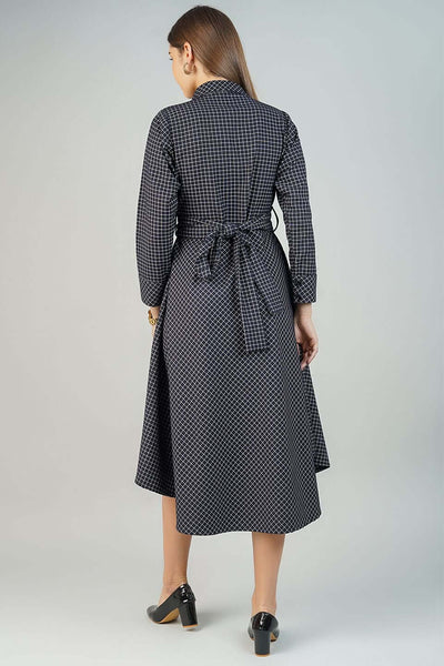 100% Cotton Black Midi Dress