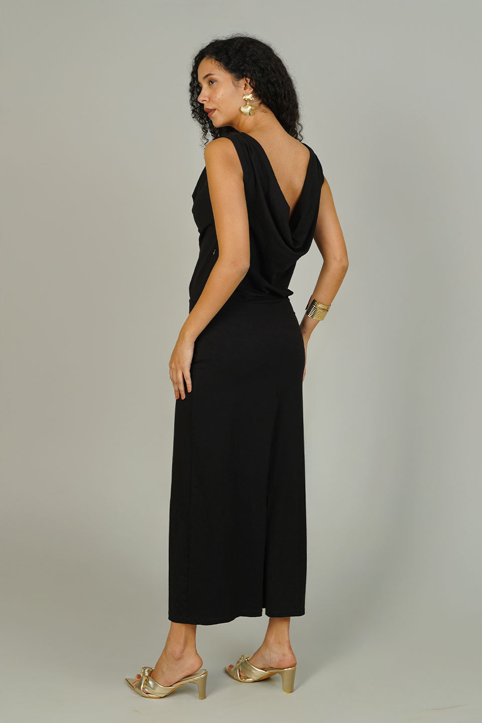 Black Knit Cotton Dress