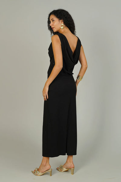 Black Knit Cotton Dress