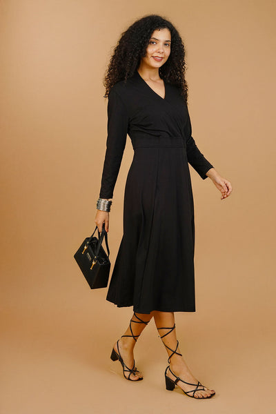 Black Knit Cotton Dress