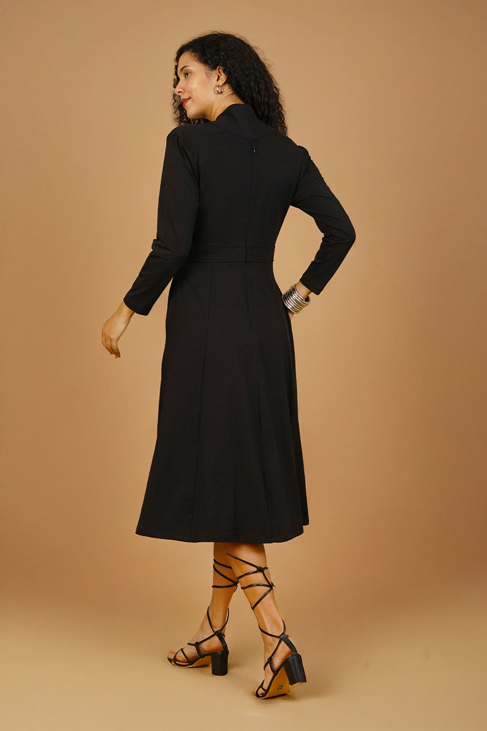 Black Knit Cotton Dress