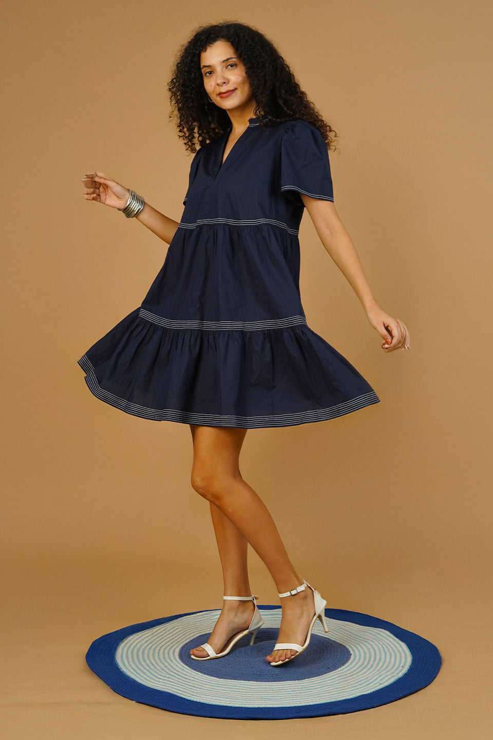 Blue Poplin Cotton Dress
