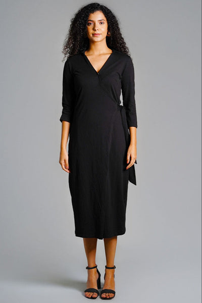 Cotton Jersey Wrap Dress