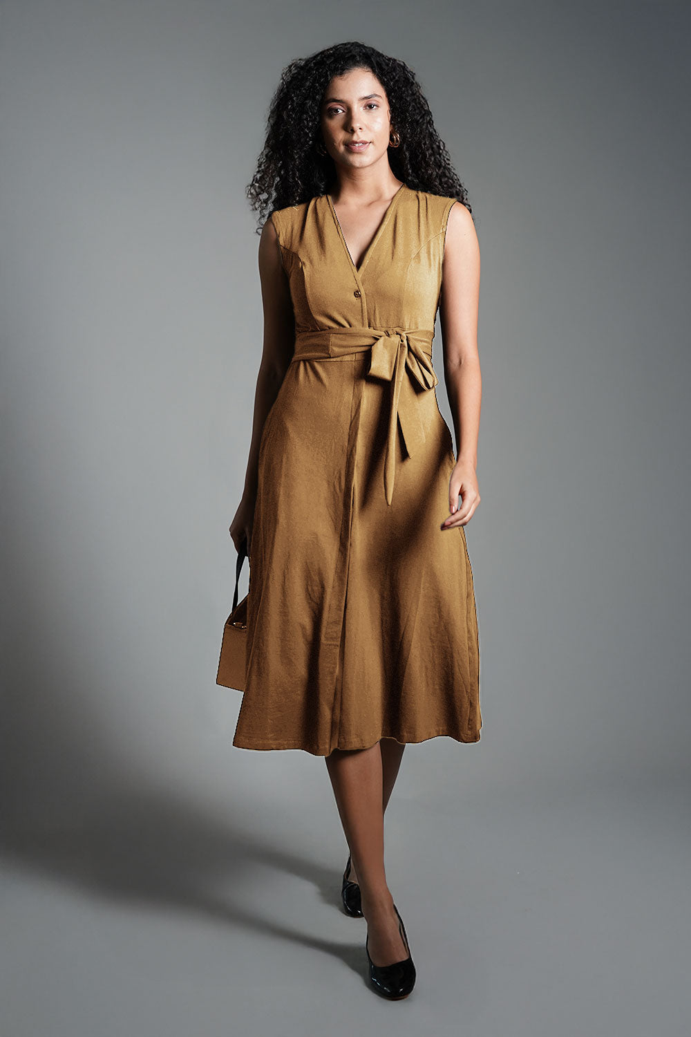 Beign Cotton Jersey Banded Empire Shirt Dress