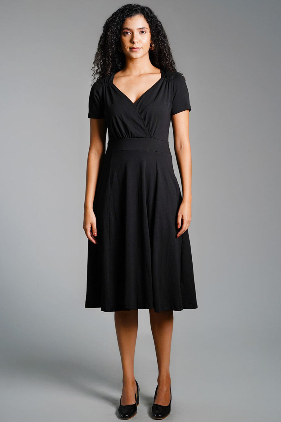 Sweetheart Cotton Jersey Empire Dress