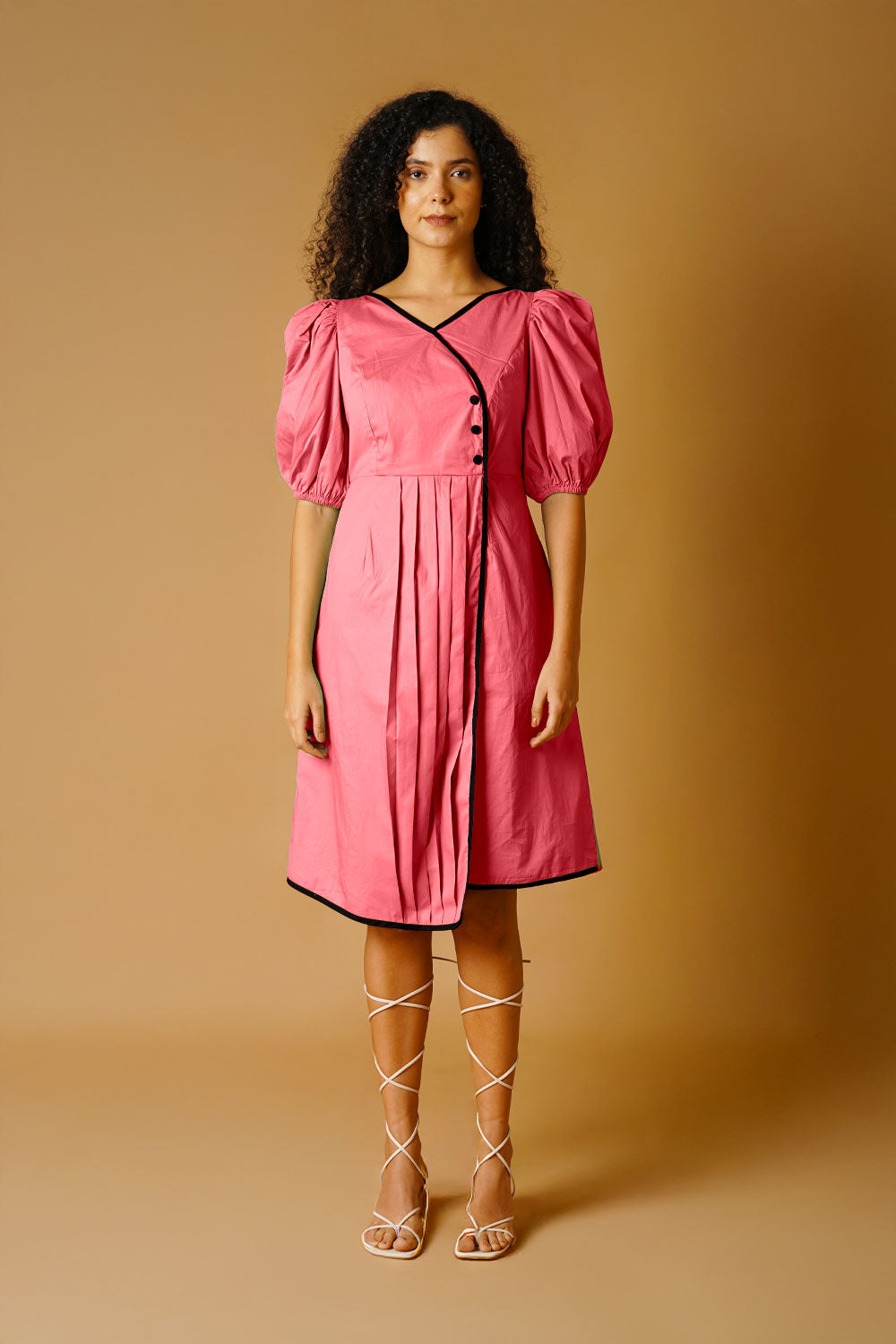 Pink Poplin Mini Dress