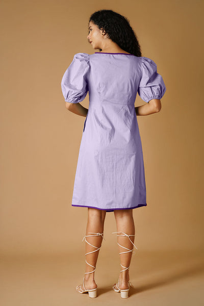 Lavender Poplin Mini Dress