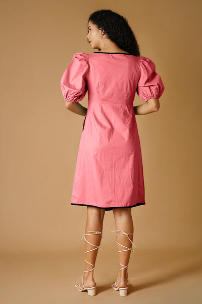 Pink Poplin Mini Dress