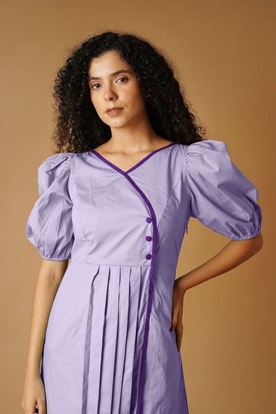 Lavender Poplin Mini Dress