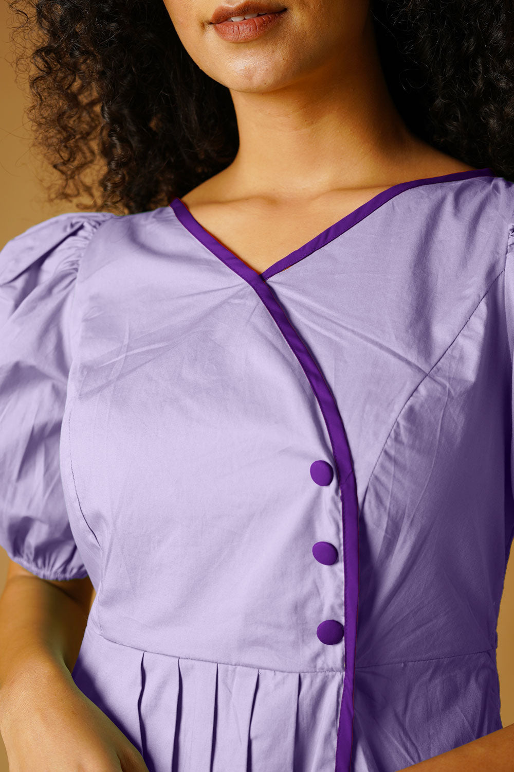 Lavender Poplin Mini Dress