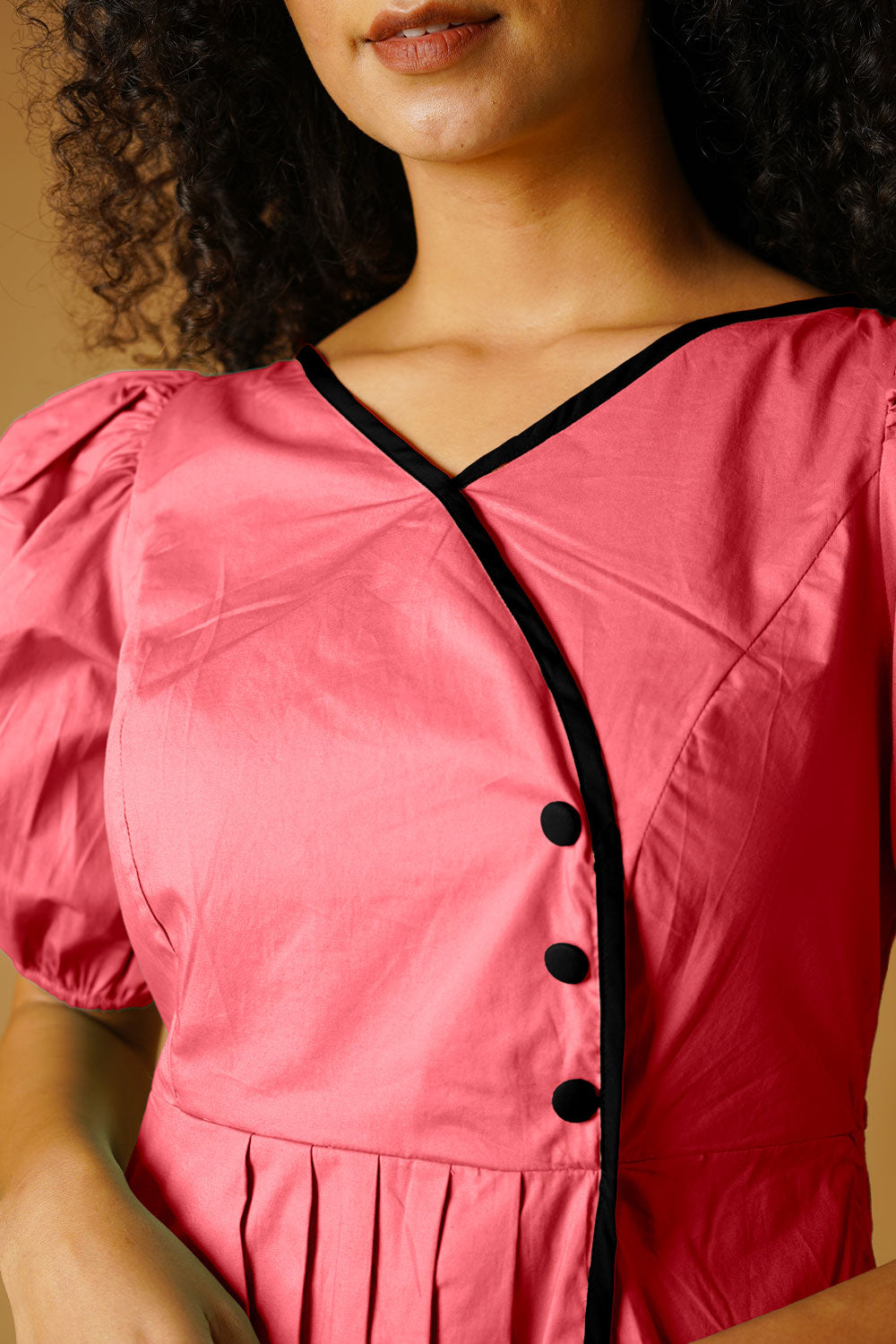 Pink Poplin Mini Dress
