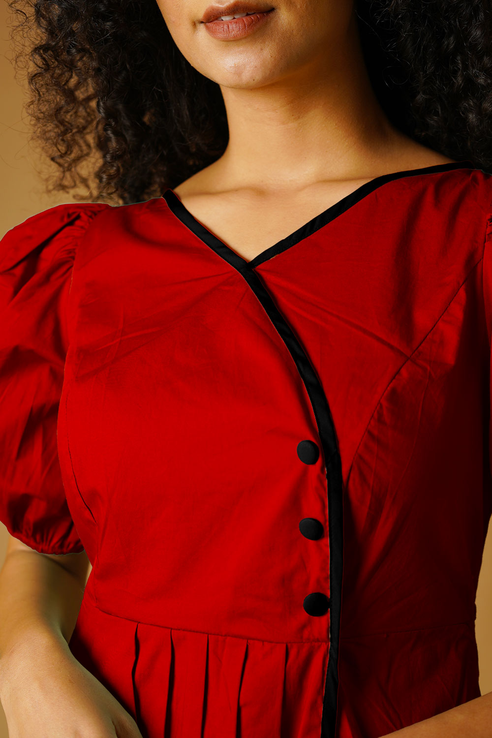Rust Poplin Mini Dress