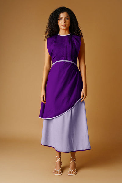 Poplin Purple Dress