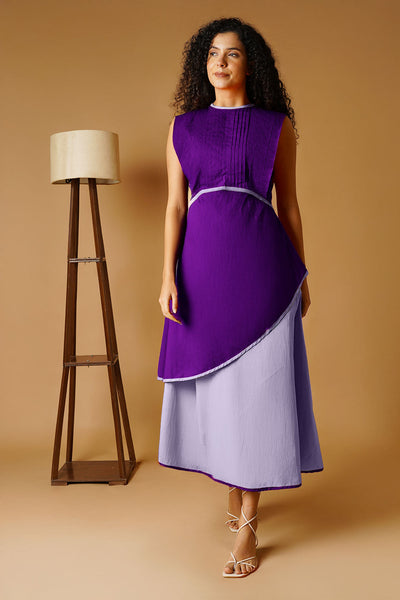 Poplin Purple Dress