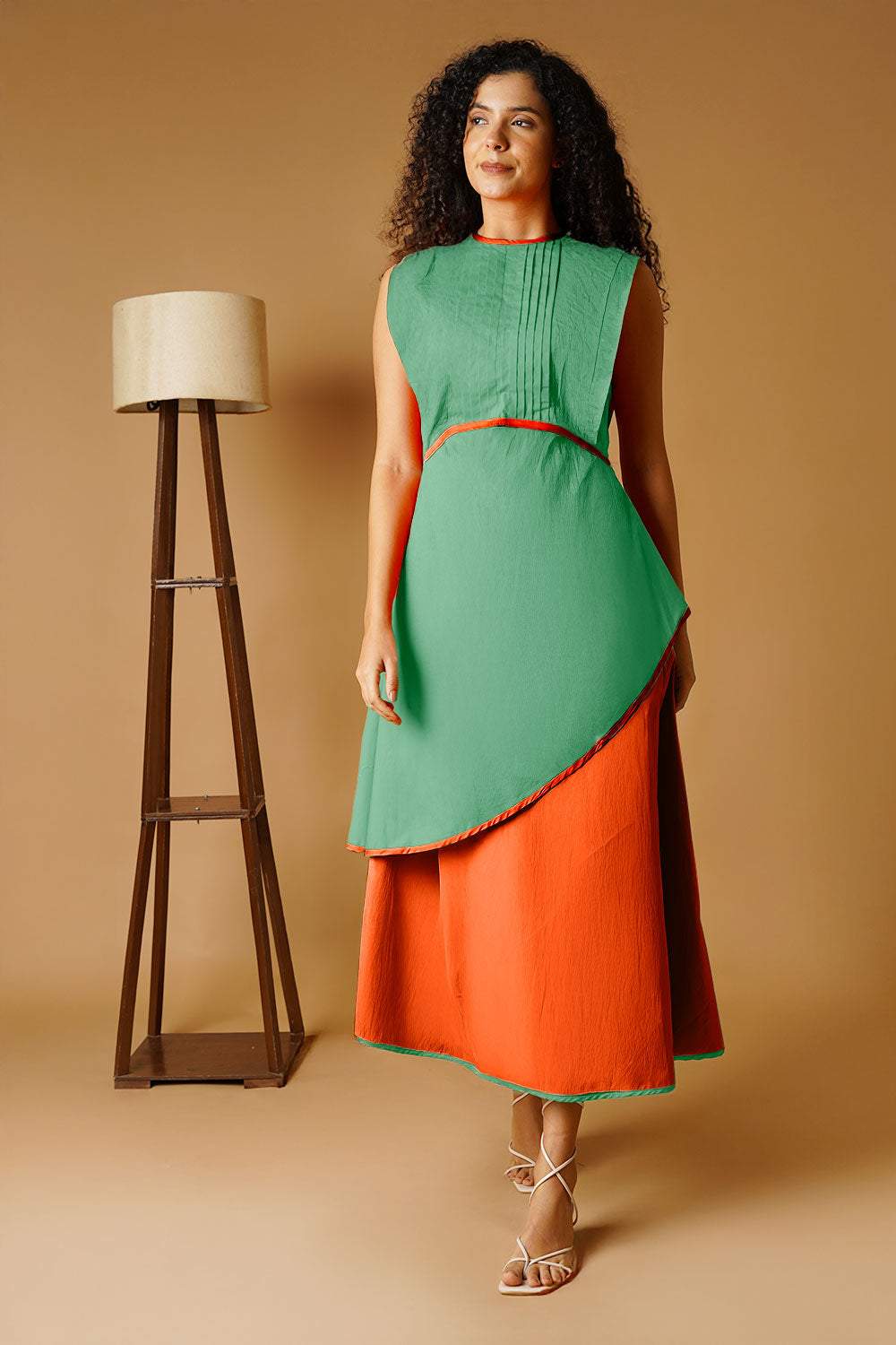 Poplin Green Dress