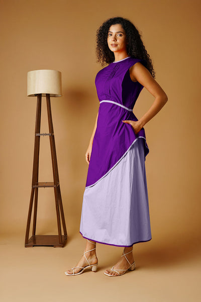 Poplin Purple Dress