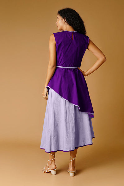 Poplin Purple Dress