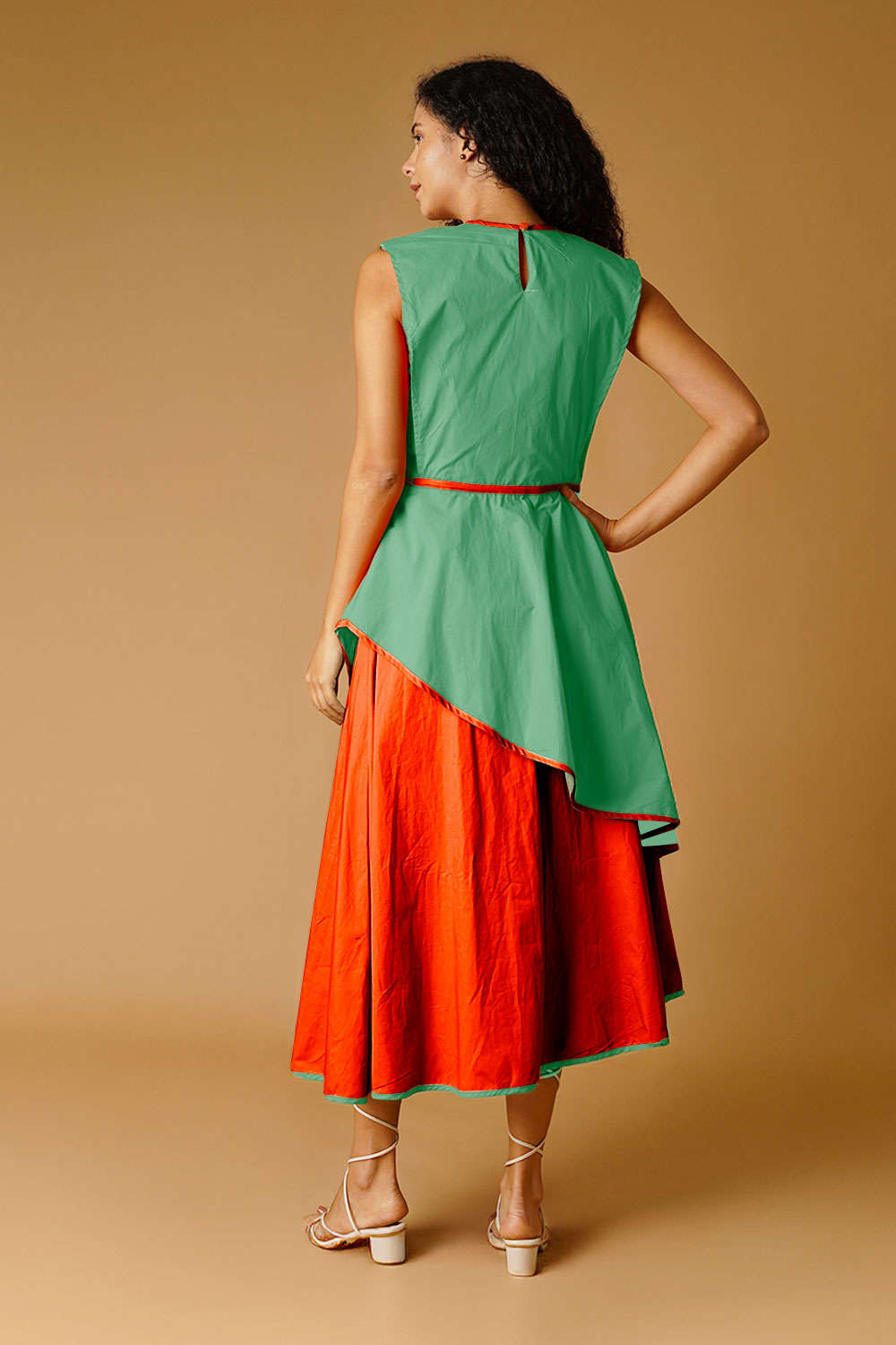 Poplin Green Dress