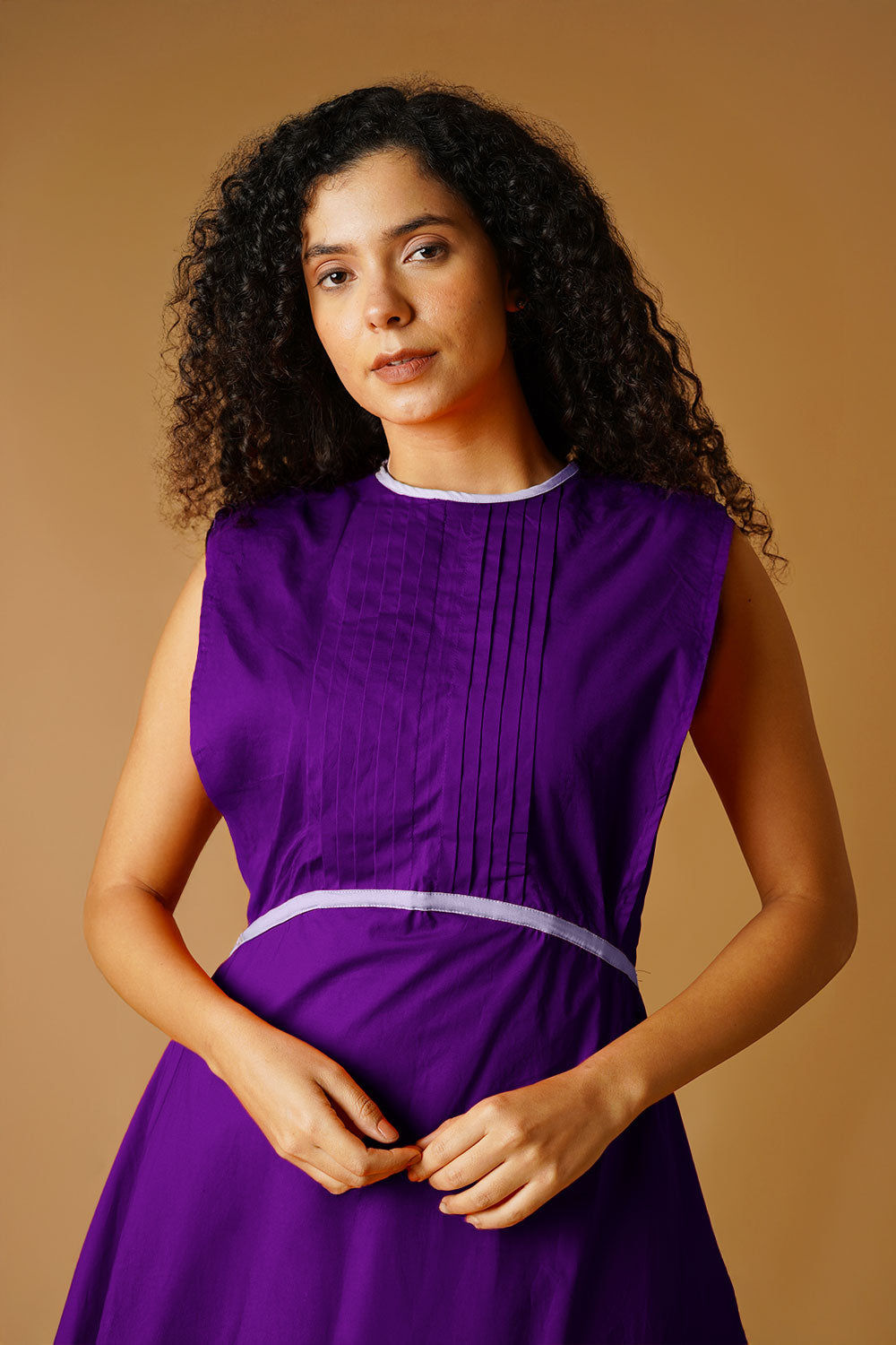 Poplin Purple Dress