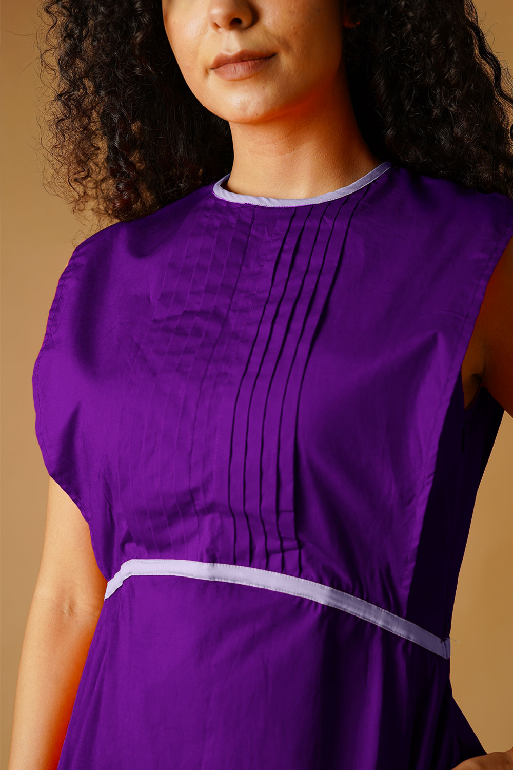 Poplin Purple Dress