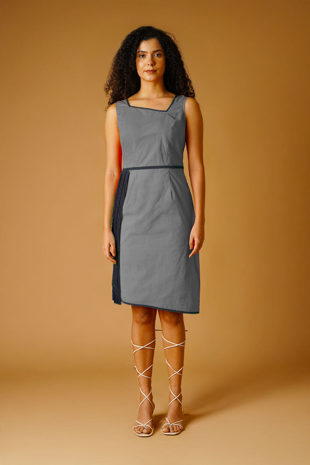 Grey Poplin Dress