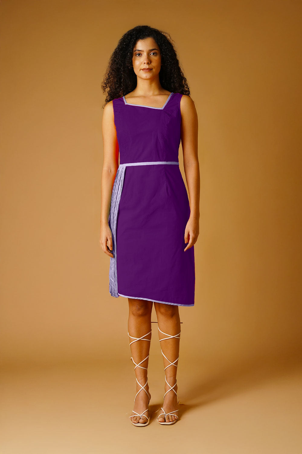 Purple Poplin Dress