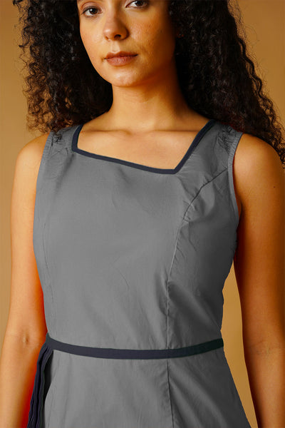 Grey Poplin Dress
