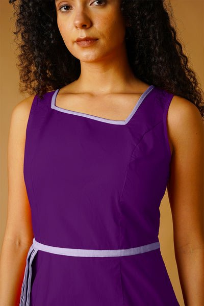Purple Poplin Dress