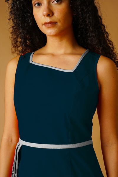 Navy Poplin Dress