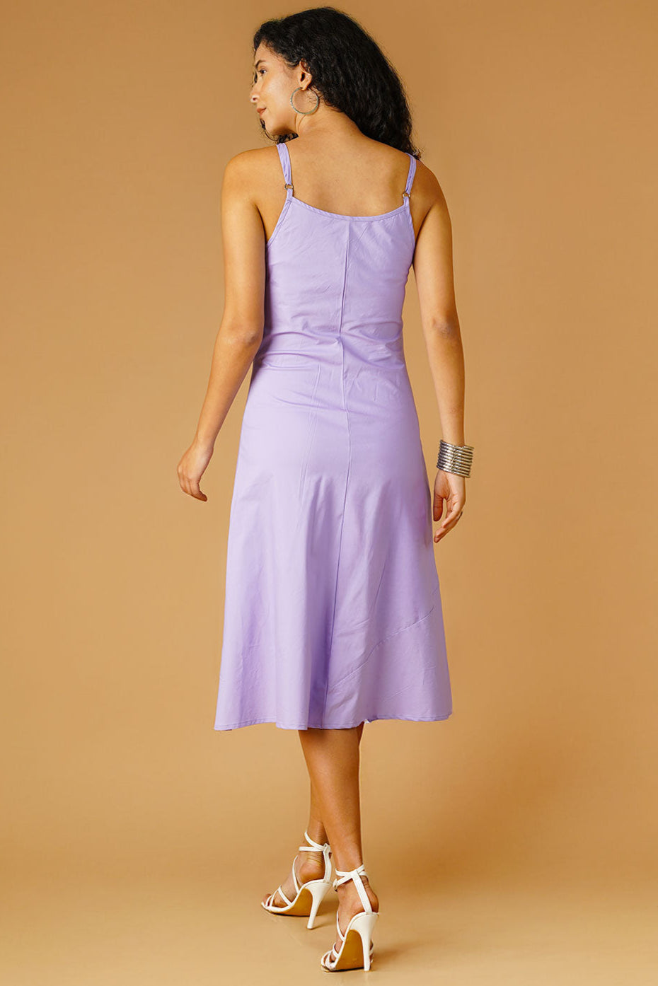 Poplin Lavender Midi Dress