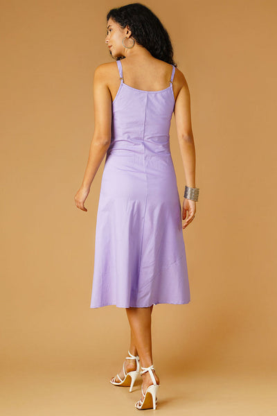 Poplin Lavender Midi Dress