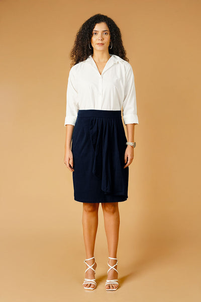 Navy Jersey Skirt